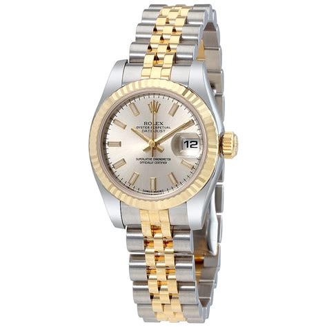 rolex uhr damen gold silber|lady datejust rolex watch.